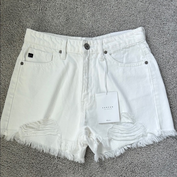 NWT KANCAN White Distressed Jean Shorts size S - Picture 1 of 6